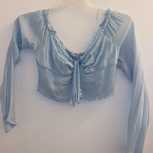 Baby Blue Long Sleeve Top